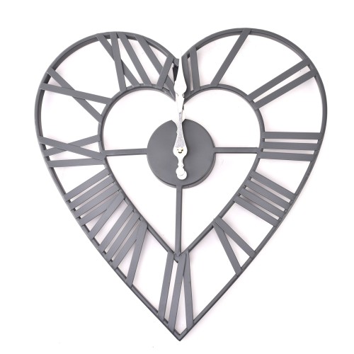 Grey Heart Wall Clock Grey Heart Wall Clock