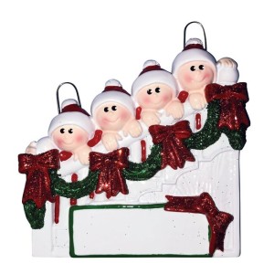 Christmas Staircase 4 Family Personalised Decoration