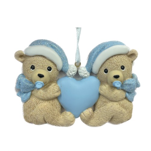 Twin Boys Personalised Christmas Decoration Twin Boys Personalised Christmas Decoration