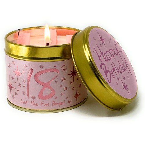 Lily-Flame Happy Birthday 18th Tin Candle Lily-Flame Happy Birthday 18th Tin Candle