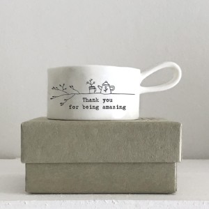 East of India Tea Light Holder - Thank You