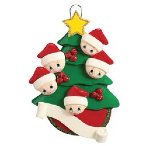 Christmas Tree Family 5 Personalised Christmas Decoration Christmas Tree Family 5 Personalised Christmas Decoration