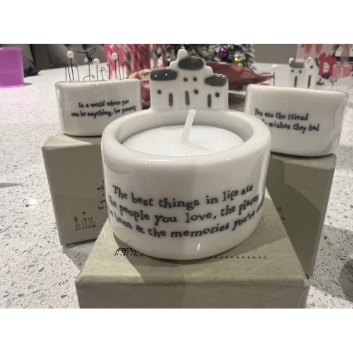 East of India Candle & Tea Light Holder - The best things in life are East of India Candle & Tea Light Holder - The best things in life are