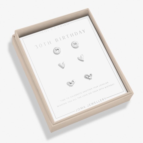 Joma Life's A Charm 30th Birthday Earrings Joma Life's A Charm 30th Birthday Earrings