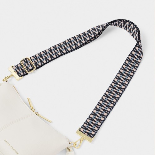 Katie Loxton Canvas Bag Strap Slate Zig Zag Katie Loxton Canvas Bag Strap Slate Zig Zag