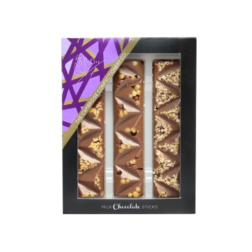 Cambridge Confectionary Trio Chocolate Sticks - Milk Cambridge Confectionary Trio Chocolate Sticks - Milk