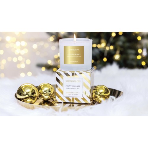 Stoneglow Festive Wishes Sented Candle Stoneglow Festive Wishes Sented Candle