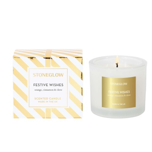 Stoneglow Festive Wishes Sented Candle Stoneglow Festive Wishes Sented Candle