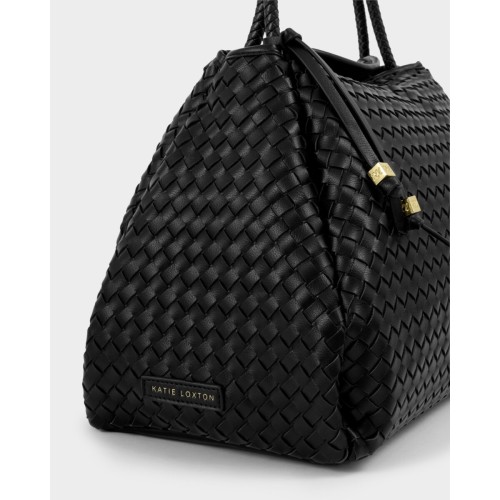 Katie Loxton Nova Large Woven Shoulder Bag - Black Katie Loxton Nova Large Woven Shoulder Bag - Black