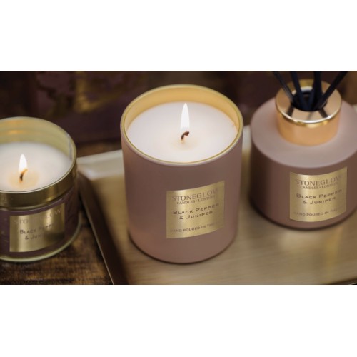 Stoneglow Luna Black Pepper & Juniper Scented Candle