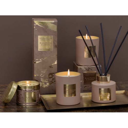 Stoneglow Luna Black Pepper & Juniper Scented Candle