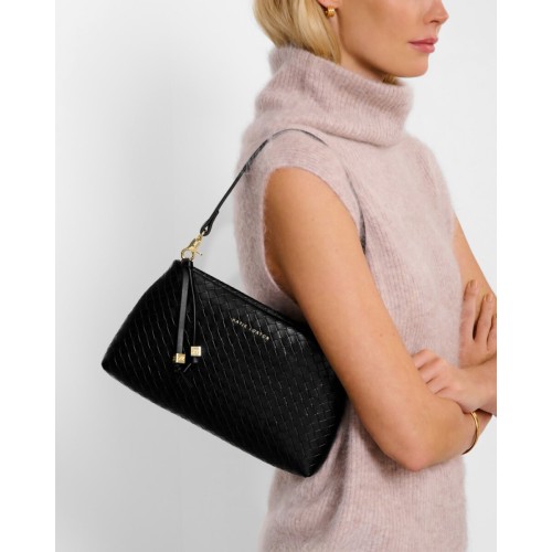 Katie Loxton Nova Woven Clutch Bag - Black Katie Loxton Nova Woven Clutch Bag - Black