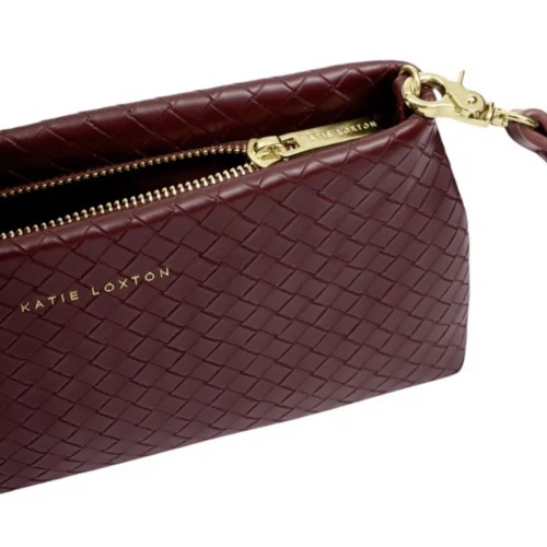 Katie Loxton Nova Woven Clutch Bag - Cherry Katie Loxton Nova Woven Clutch Bag - Cherry