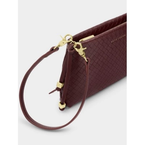 Katie Loxton Nova Woven Clutch Bag - Cherry Katie Loxton Nova Woven Clutch Bag - Cherry