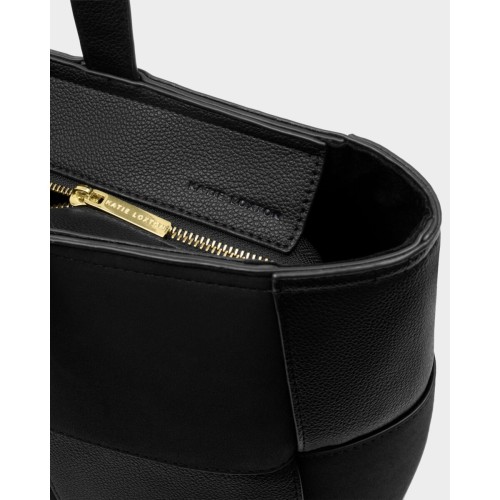 Katie Loxton Taya Woven Suede Tote Bag - Black Katie Loxton Taya Woven Suede Tote Bag - Black