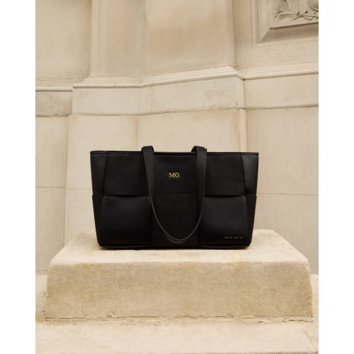 Katie Loxton Taya Woven Suede Tote Bag - Black Katie Loxton Taya Woven Suede Tote Bag - Black
