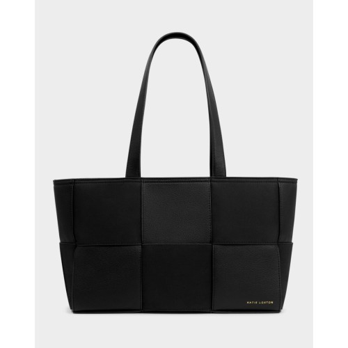 Katie Loxton Taya Woven Suede Tote Bag - Black Katie Loxton Taya Woven Suede Tote Bag - Black