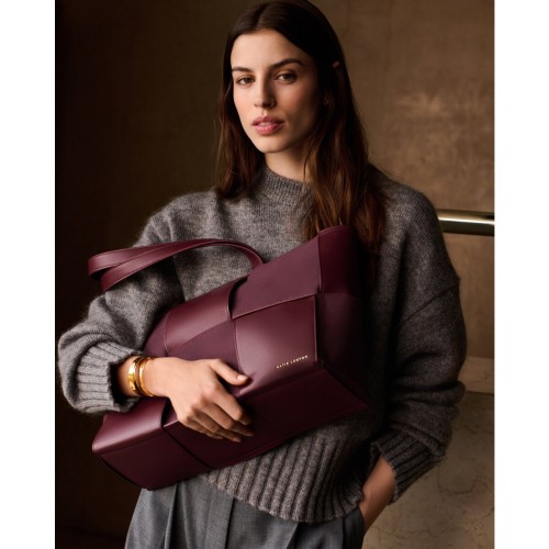 Katie Loxton Taya Woven Suede Tote - Cherry Katie Loxton Taya Woven Suede Tote - Cherry