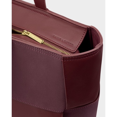 Katie Loxton Taya Woven Suede Tote - Cherry Katie Loxton Taya Woven Suede Tote - Cherry