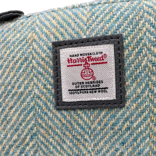 Harris Tweed Cosmetic Bag Blue Herringbone Harris Tweed Cosmetic Bag Blue Herringbone