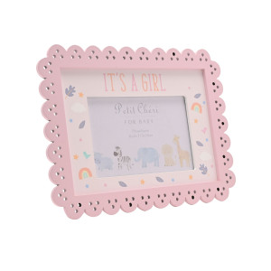 Scallop Frame Pink - It's a Girl