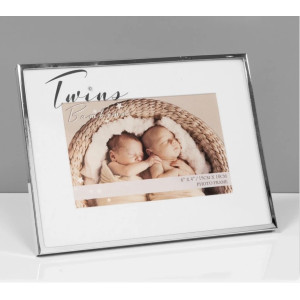 Silver Twins Photo Frame