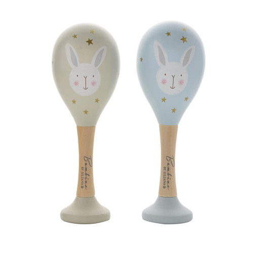 Blue & Cream Wooden Maracas Blue & Cream Wooden Maracas