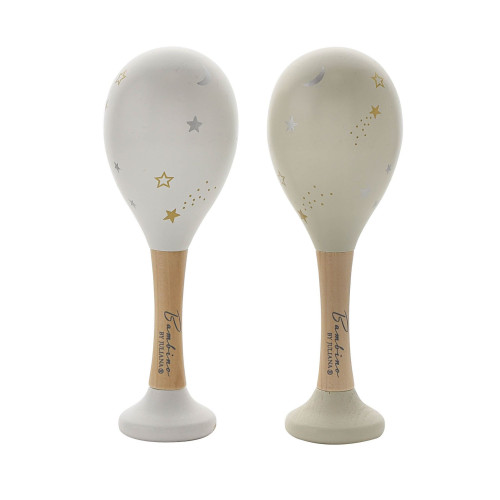 Cream Wooden Maracas Cream Wooden Maracas