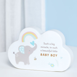 Ceramic Mantle Cloud Ornament - Boy