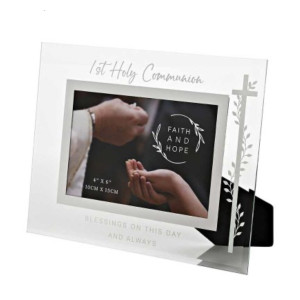 First Holy Communion Glass Photoframe 6x4