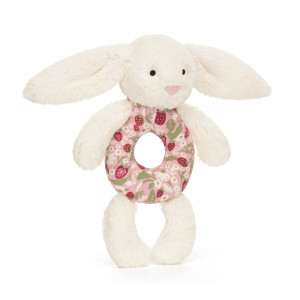 Jellycat Blossom Cream Bunny Berry Ring Rattle