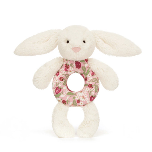 Jellycat Blossom Cream Bunny Berry Ring Rattle Jellycat Blossom Cream Bunny Berry Ring Rattle